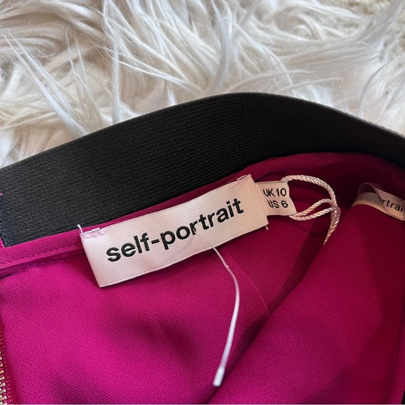 NWT Self Portrait pink velvet ruffle mini skirt - Picture 9 of 13